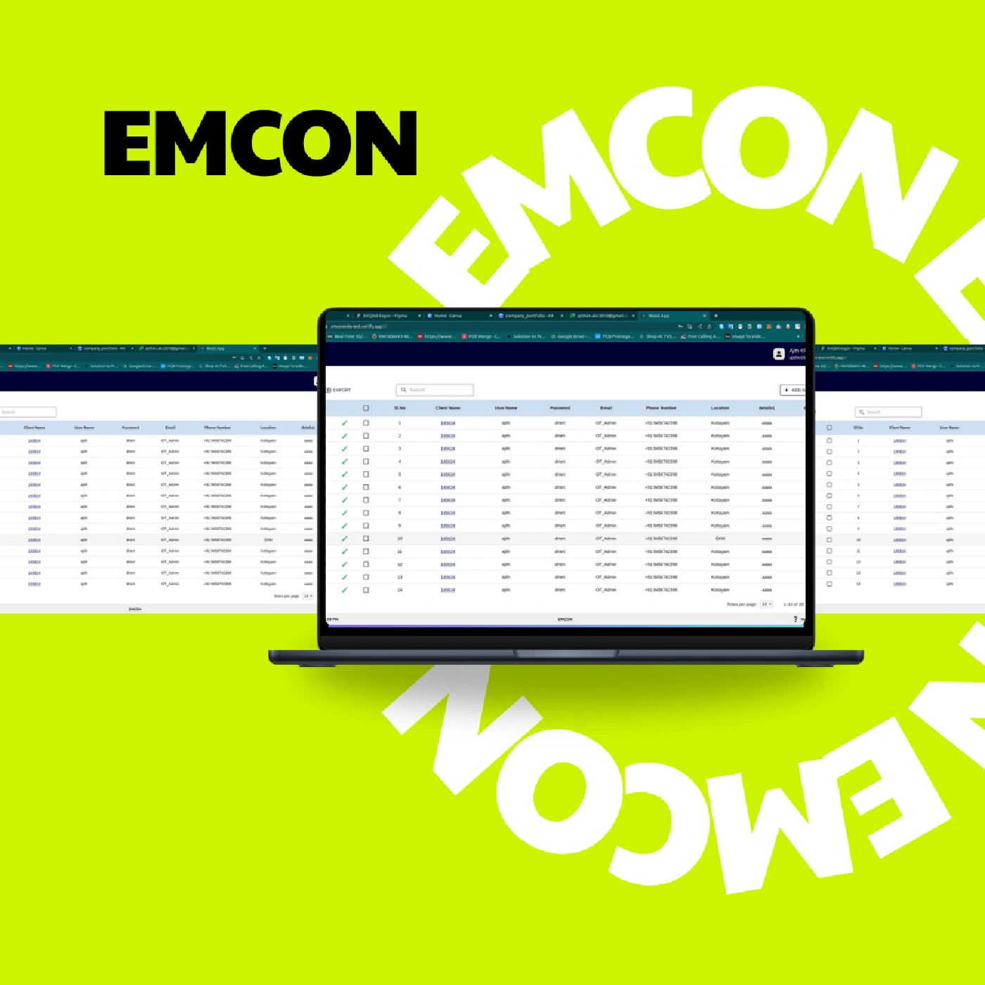 Emcon IoT Dashboard
