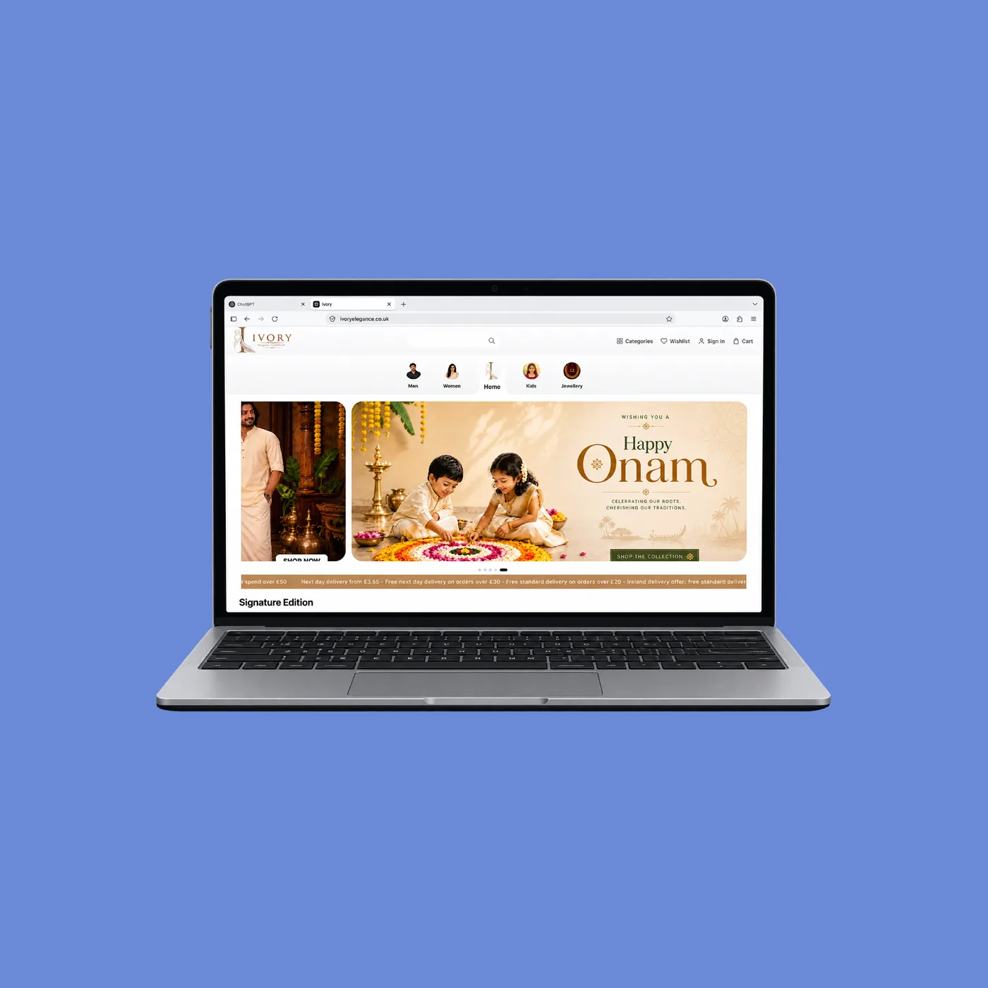 Ivory Elegance UK fashion e-commerce platform